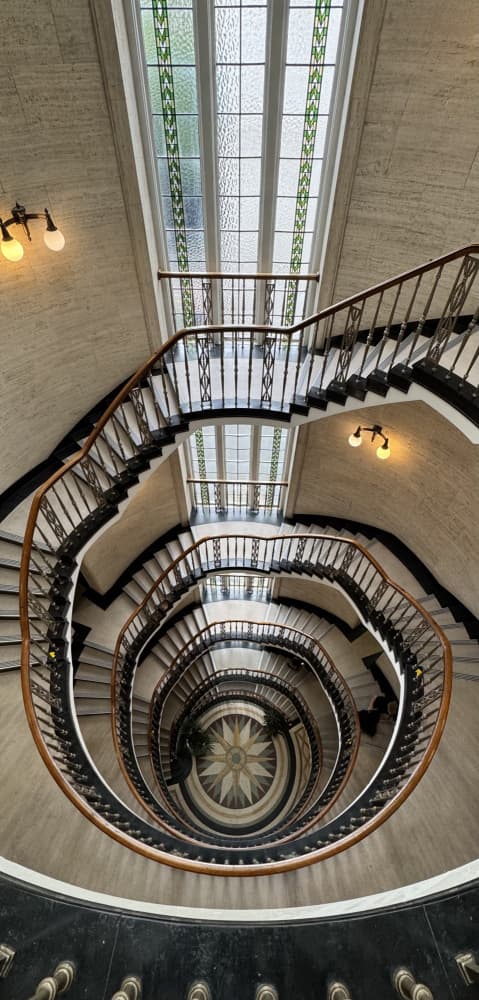 Grand Spiral Staircase by KIMIO KOBAYASHI — canvas wall art