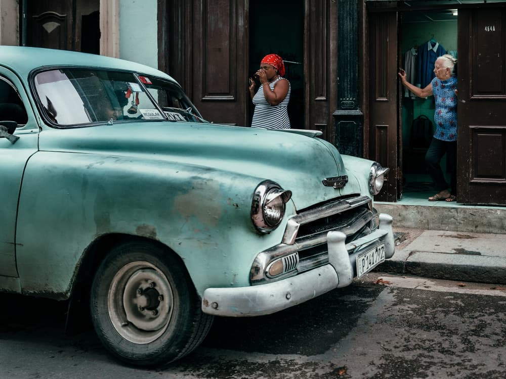 Havana Street Scene by Andy Bauer — canvas wall art