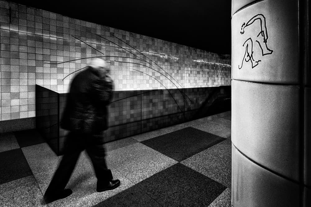 Blurred Subway Commuter by Paulo Abrantes — canvas wall art