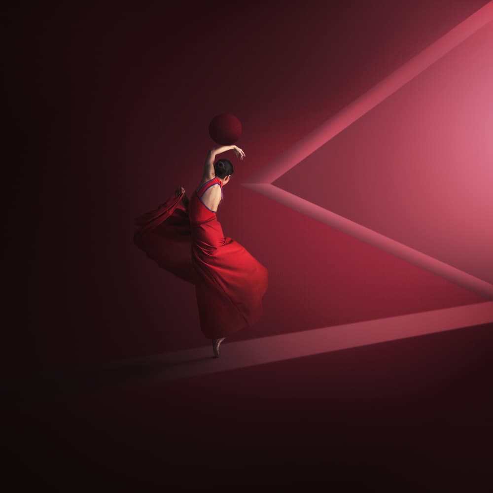 Elegant Red Movement by hardibudi — canvas wall art