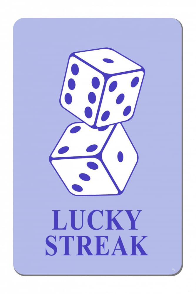 Lucky Streak Dice by Martina — canvas wall art