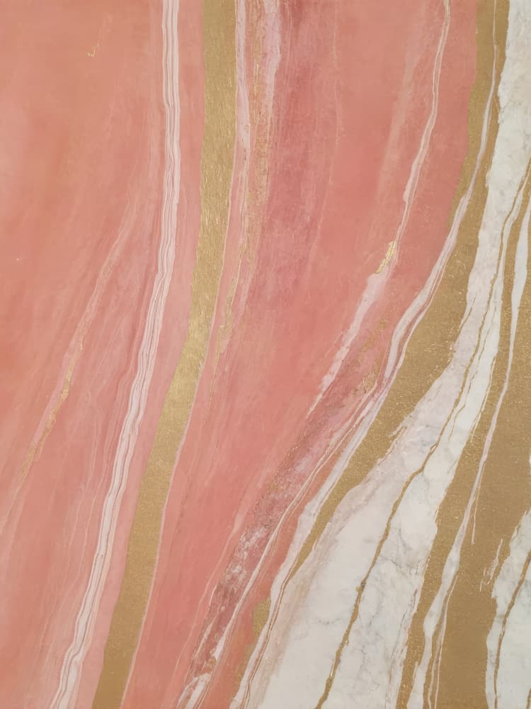 Pink Gold Marble Flow by Alpenglow Workshop — canvas wall art
