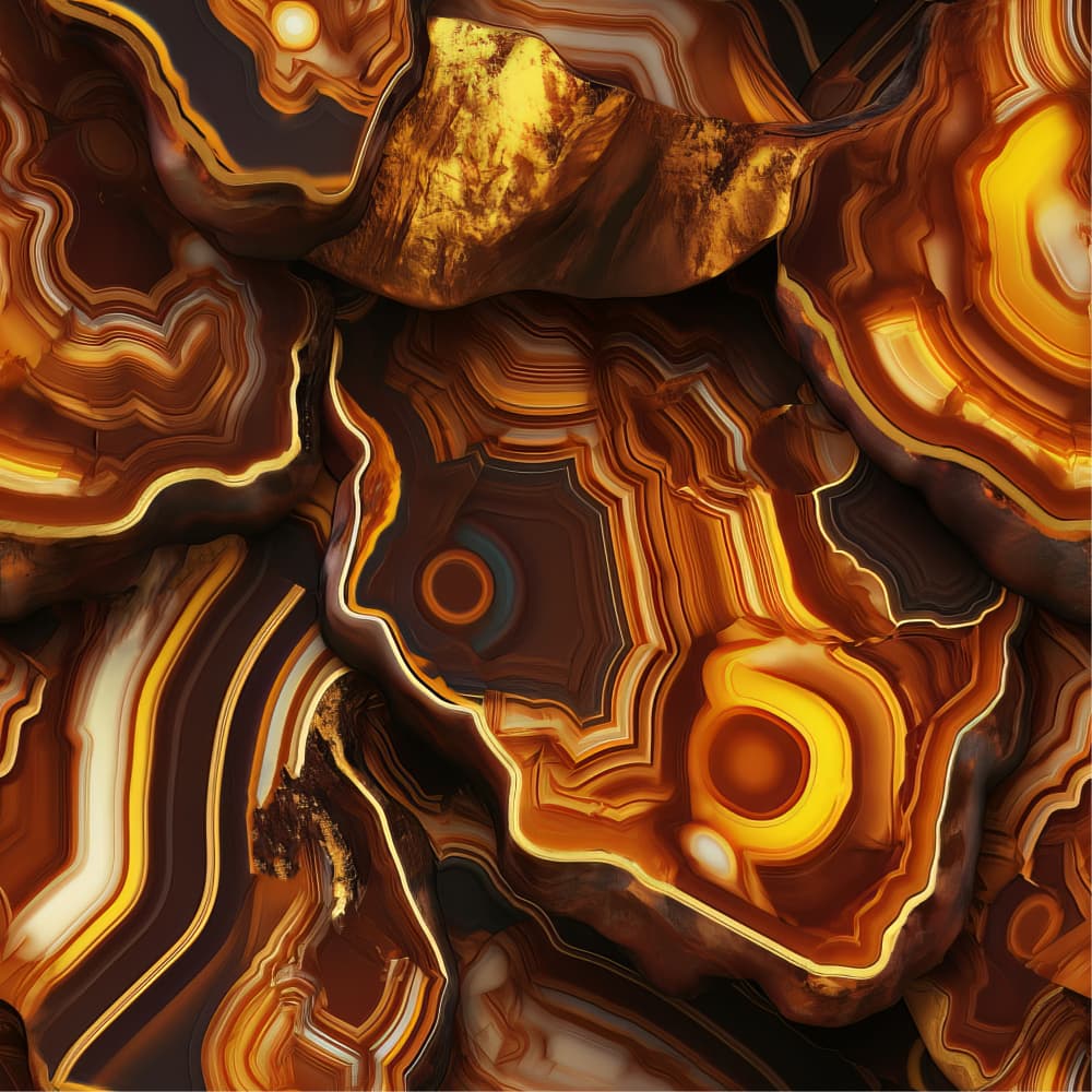 Molten Gold Agate by Bilge Paksoylu — canvas wall art