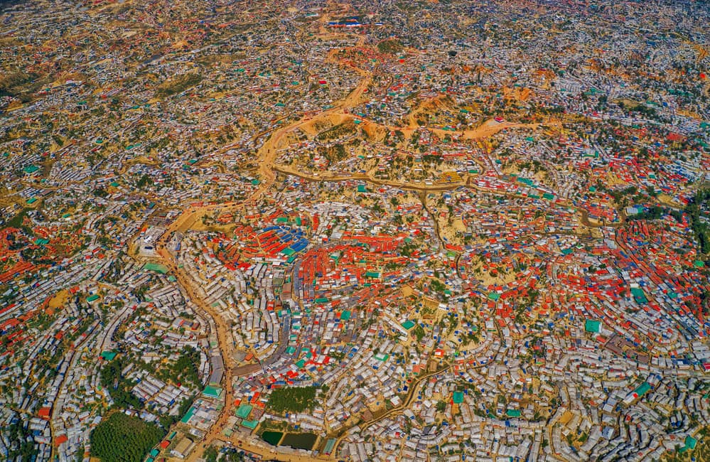 Sprawling Refugee Camp by Azim Khan Ronnie — canvas wall art