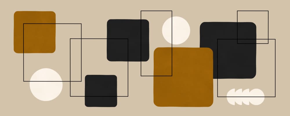 Modern Geometric Abstract by Vitor Costa — canvas wall art