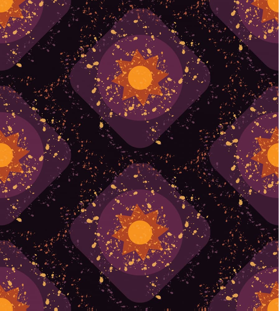 Cosmic Star Pattern by Marika Barsrsind β canvas wall art