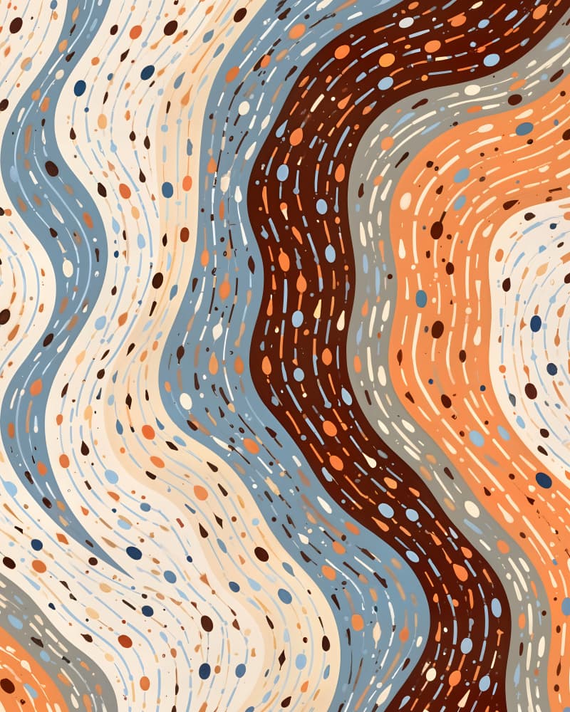 Colorful Organic Waves by Uma Gokhale — canvas wall art