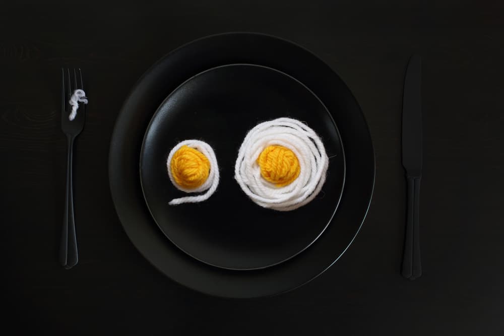 Yarn Eggs Minimalist Dining by Victoria Glinka — canvas wall art