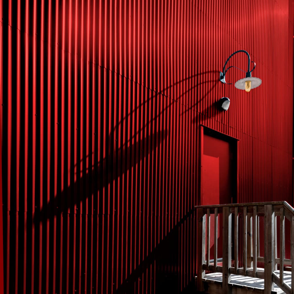 Red Wall Shadow Play by Siyu_Wei APA — canvas wall art