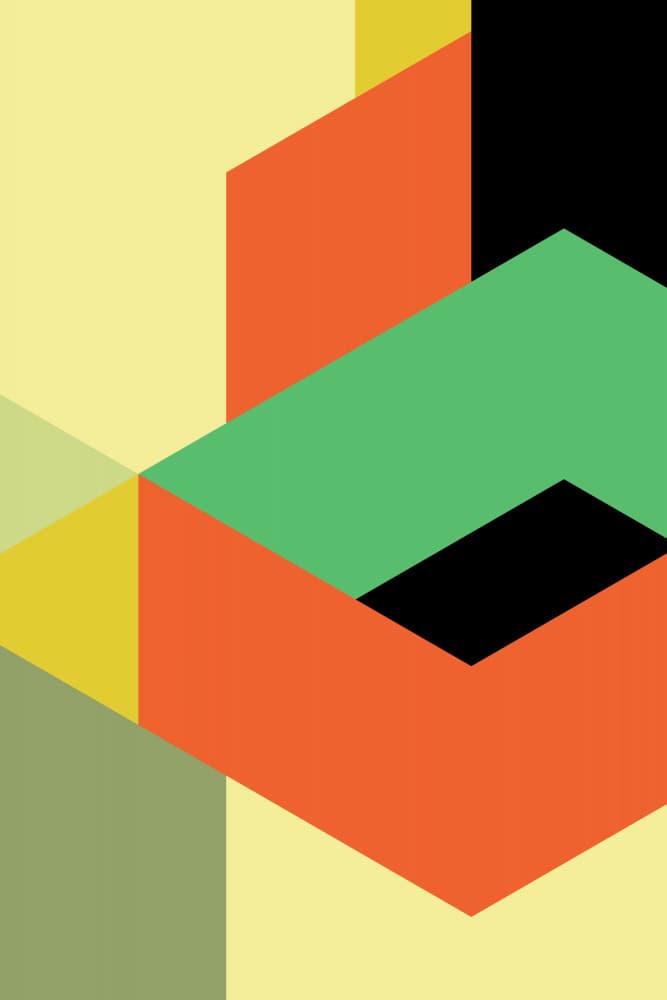 Vibrant Geometric Blocks by Thoth Adan — canvas wall art