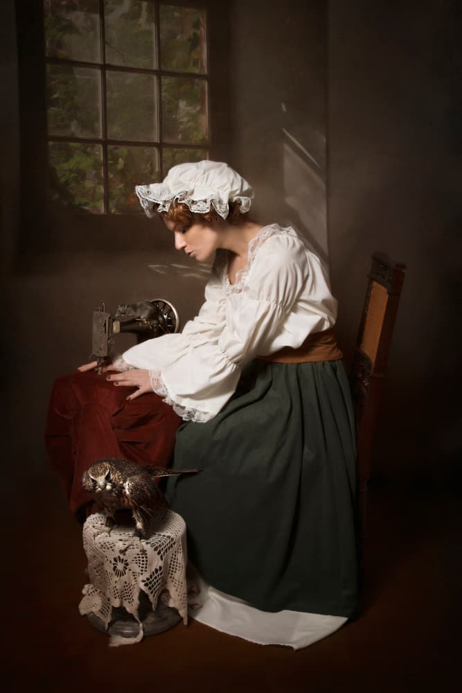 Quiet Seamstress by Window by Carola Kayen-Mouthaan — canvas wall art