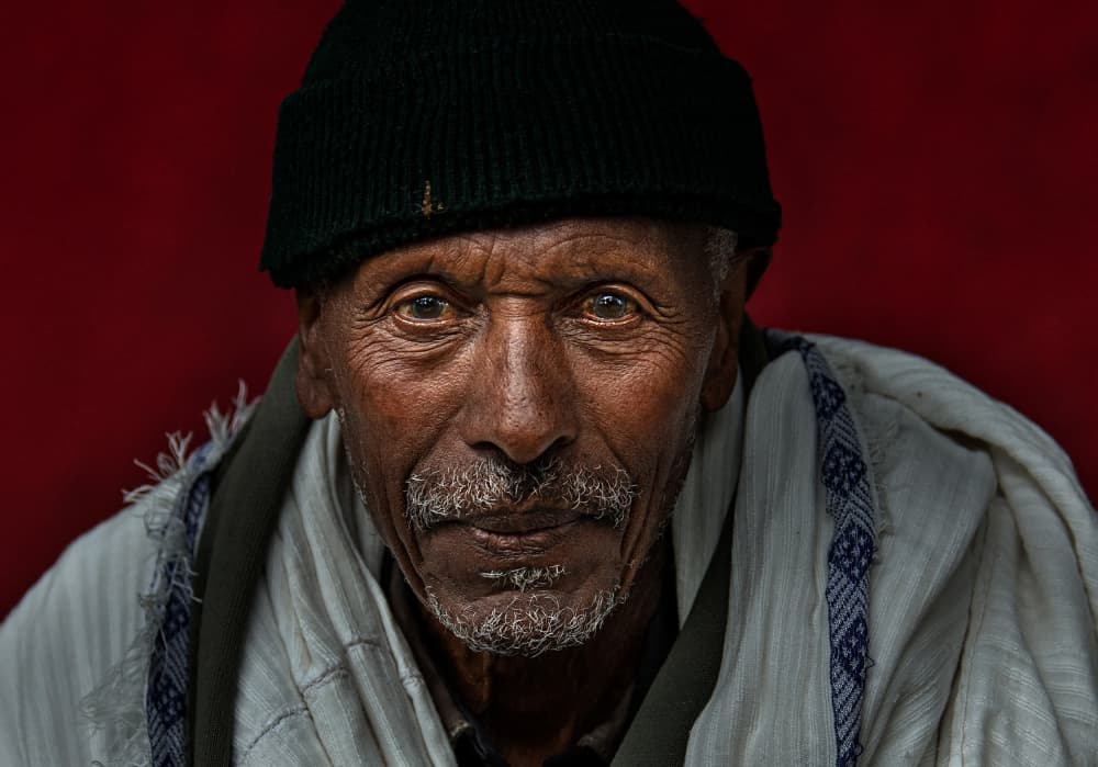 Elder's Profound Gaze by Joxe Inazio Kuesta Garmendia — canvas wall art