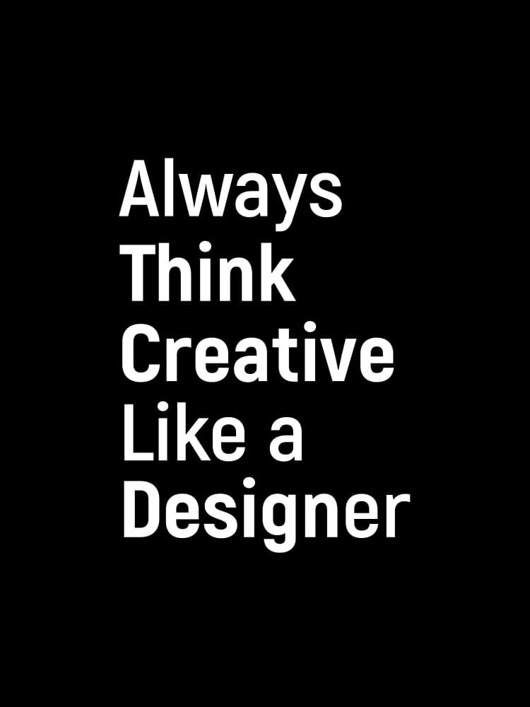 Think Like A Designer by Happie Eagle — canvas wall art