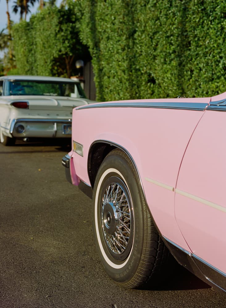 Classic Pink Car by Bethany Young — canvas wall art