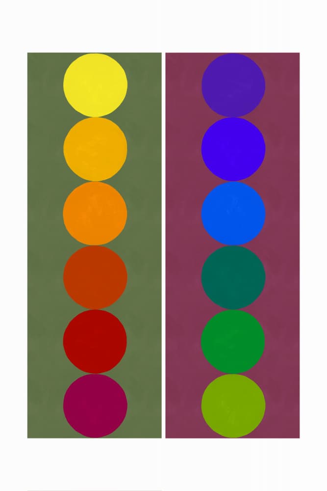 Color Spectrum Columns by Rosana Laiz Blursbyai — canvas wall art