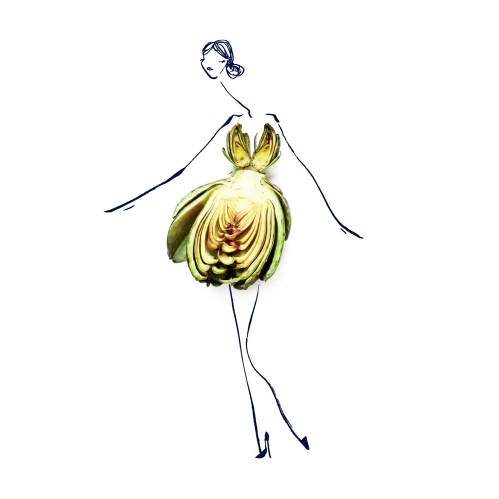 Elegant Artichoke Dress by Gretchen Roehrs — canvas wall art