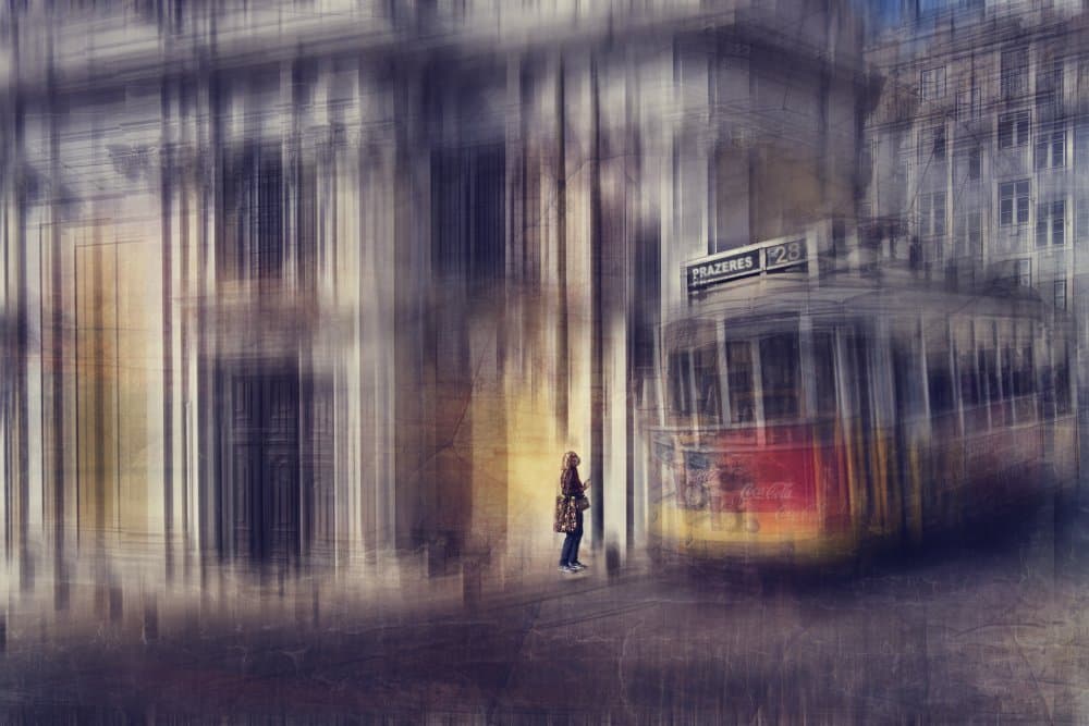 Dreamy Lisbon Tram by Vitor Martins — canvas wall art