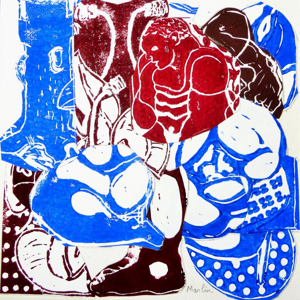 Vibrant Abstract Figures by Pascal Marlin — canvas wall art