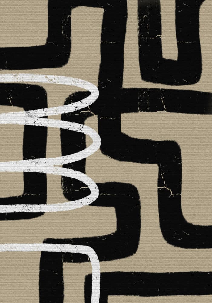 Modern Abstract Lines Pattern by Yuli Saputra — canvas wall art