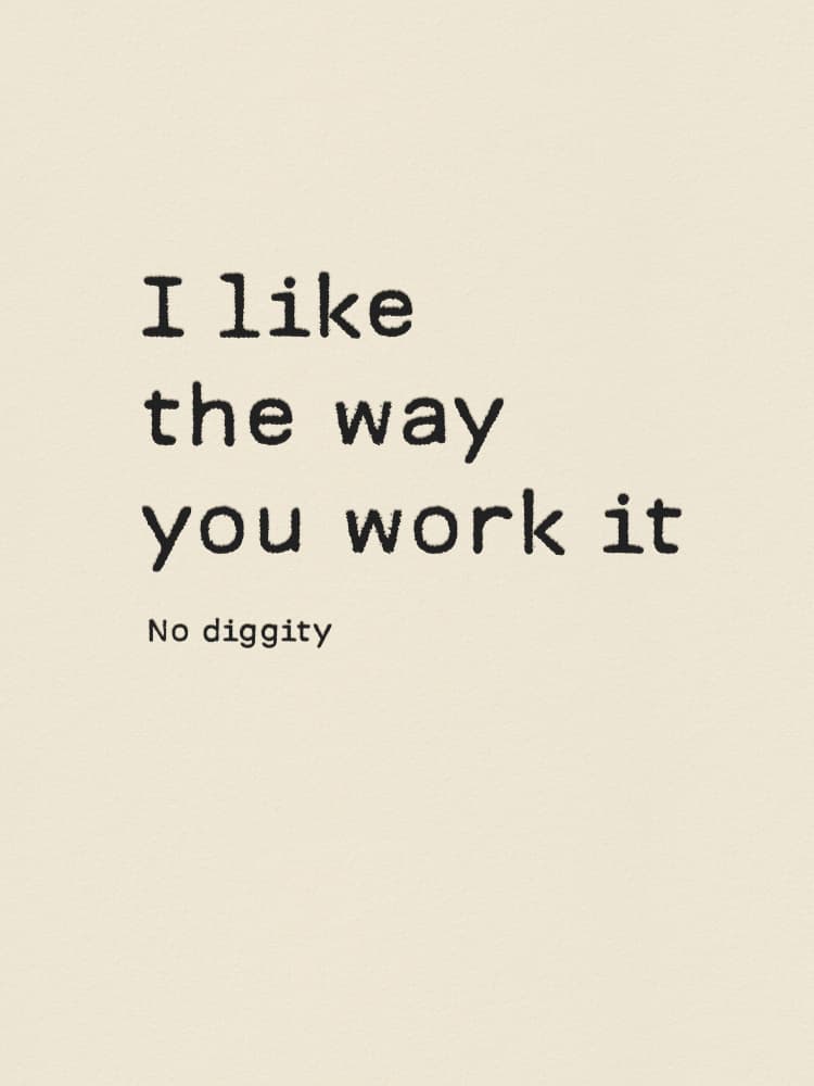 No Diggity Lyrics by Andreas Magnusson — canvas wall art