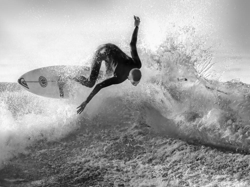 Dynamic Surf Action by Frank Ma — canvas wall art