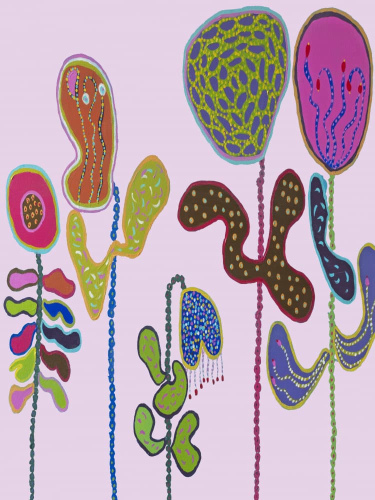 Vibrant Abstract Garden by Helen Joynson — canvas wall art