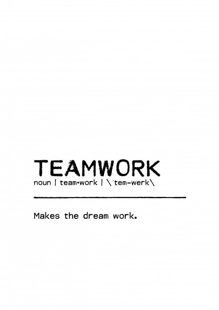 Teamwork Makes Dream Work by Orara Studio — canvas wall art