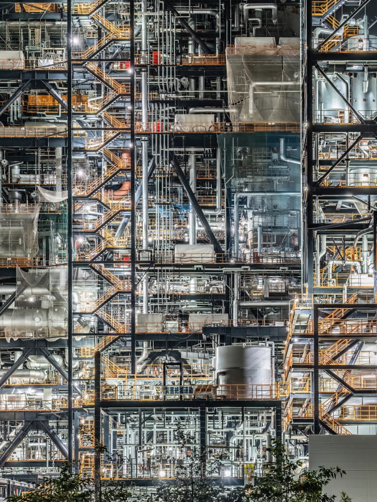 Industrial Nightscape by Kobayashi Tetsurou — canvas wall art