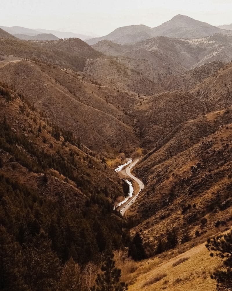 Winding Mountain Valley Road by Del Mundo Imagery — canvas wall art
