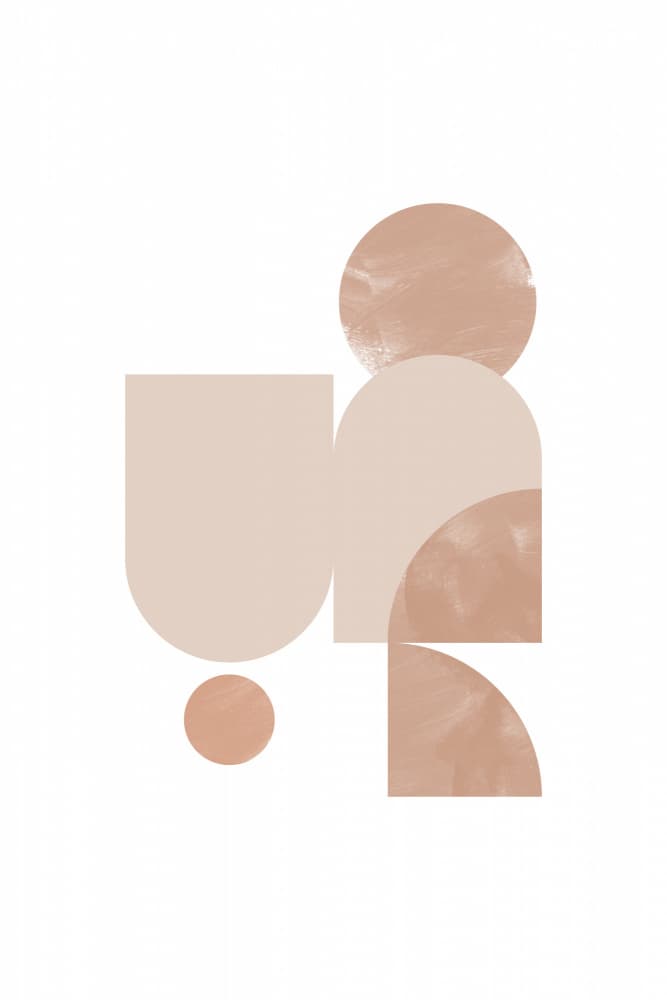 Soft Geometric Forms by Melloi Art Prints — canvas wall art