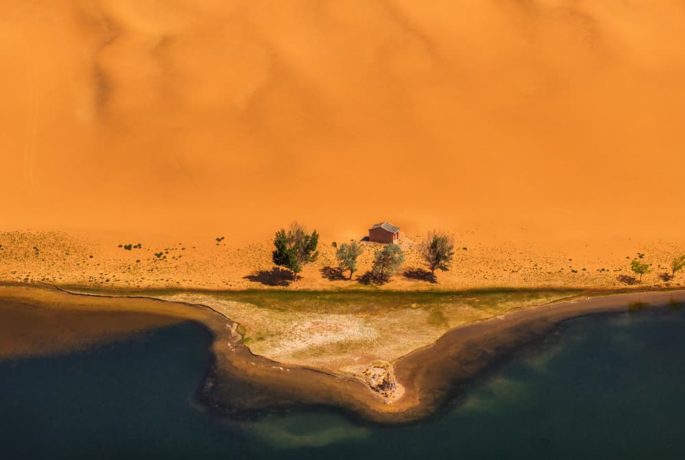 Desert Lake Solitude by MIN LI — canvas wall art