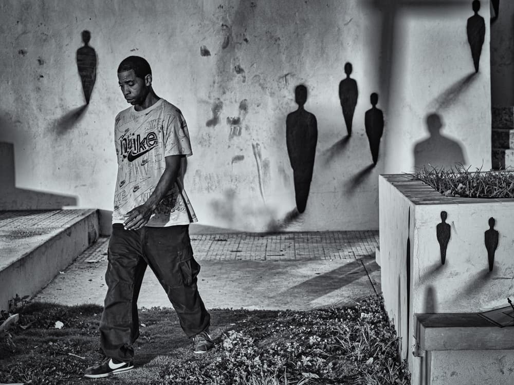 Man Amidst Shadows by Andy Bauer — canvas wall art