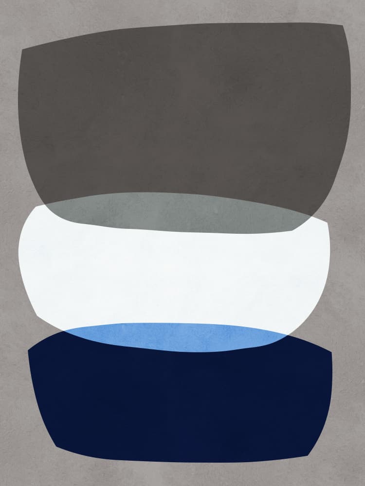 Serene Geometric Layers by Vitor Costa — canvas wall art