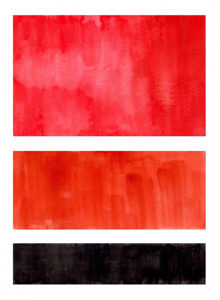 Red Orange Black Washes by Ejaaz Haniff — canvas wall art