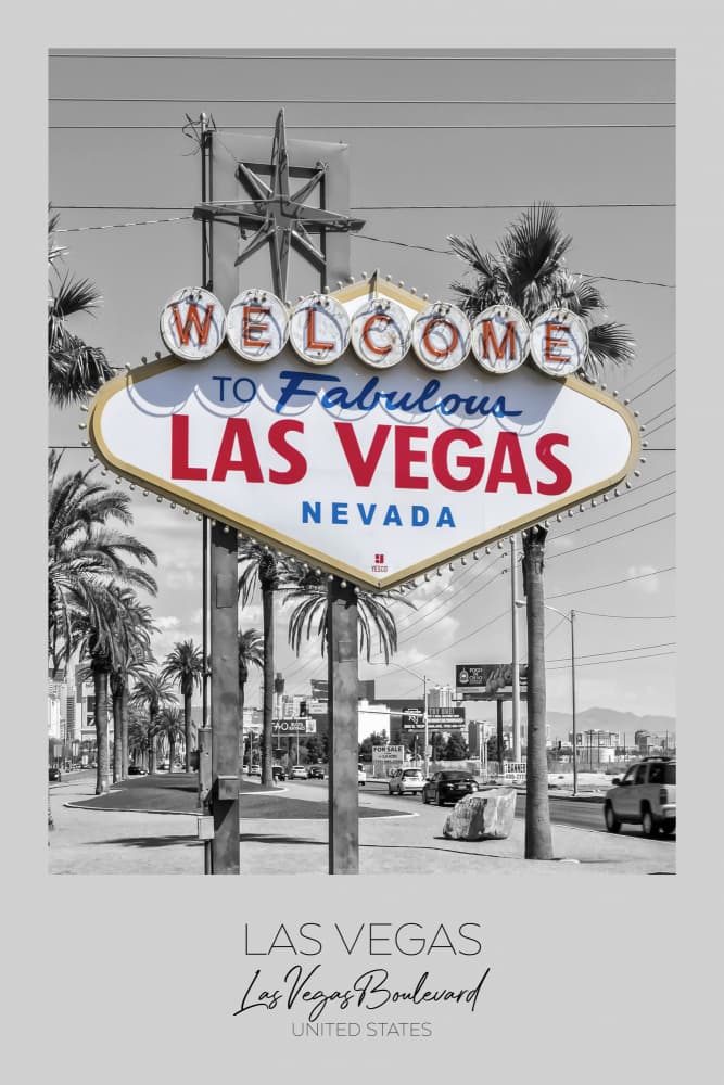 Fabulous Las Vegas Welcome by Melanie Viola — canvas wall art