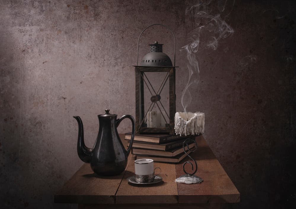 Coffee And Candlelight by Margareth Perfoncio — canvas wall art