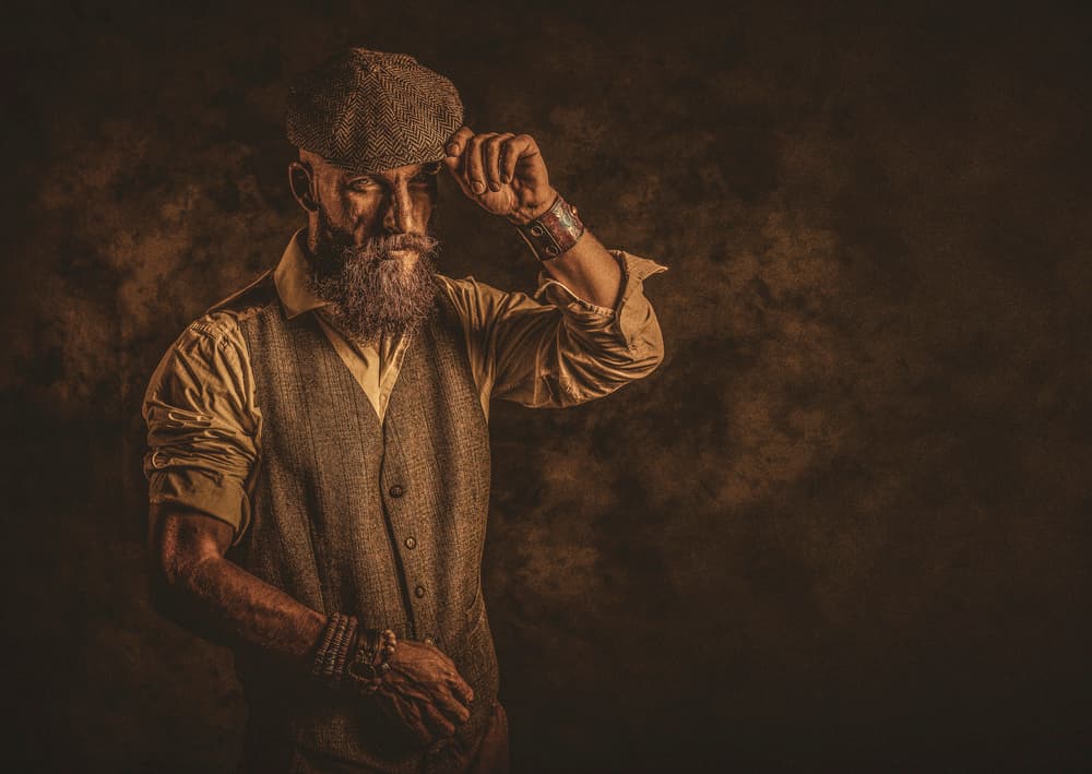 Dapper Man In Cap by gNo — canvas wall art