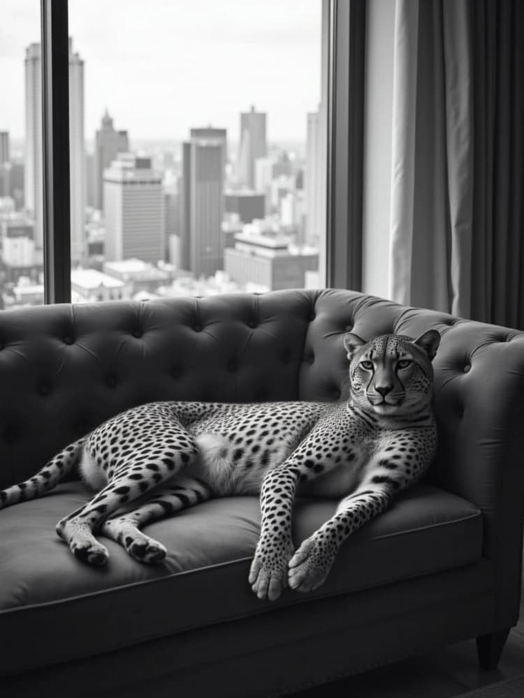 Elegant Urban Cheetah by Josie George — canvas wall art