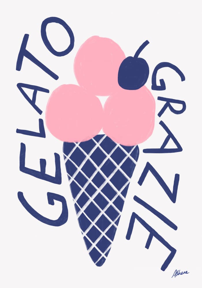 Gelato Grazie by Athene Fritsch — canvas wall art