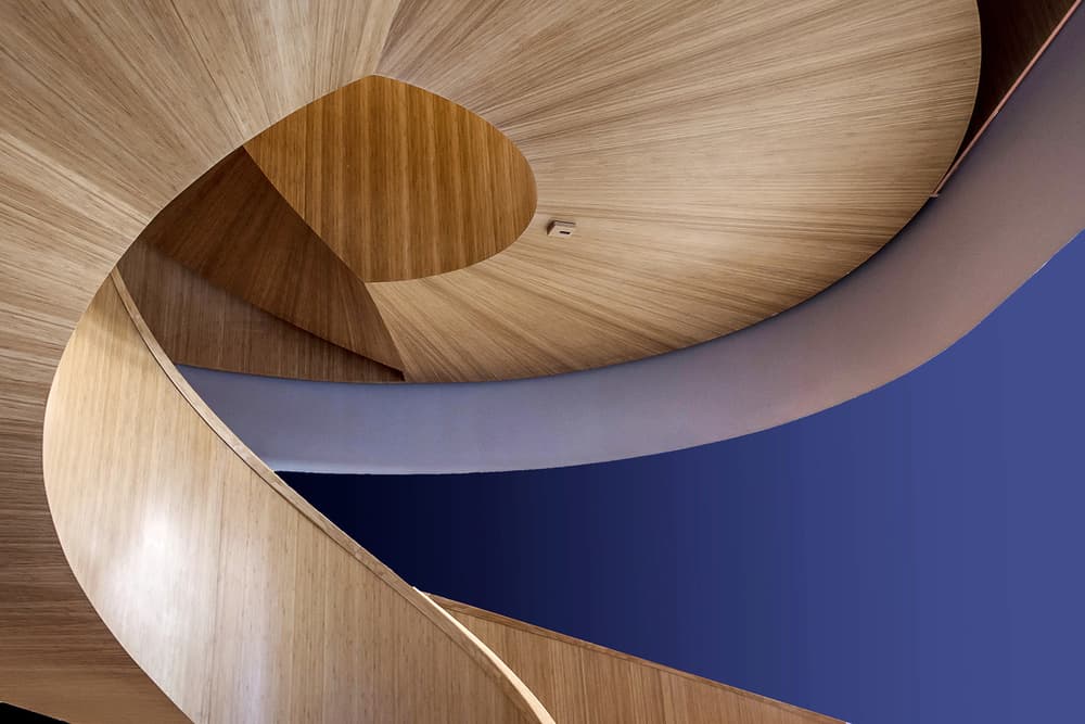 Abstract Wooden Spiral by Henk van Maastricht — canvas wall art