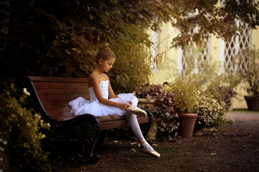Young Ballerina's Quiet Focus by Victoria Glinka — canvas wall art