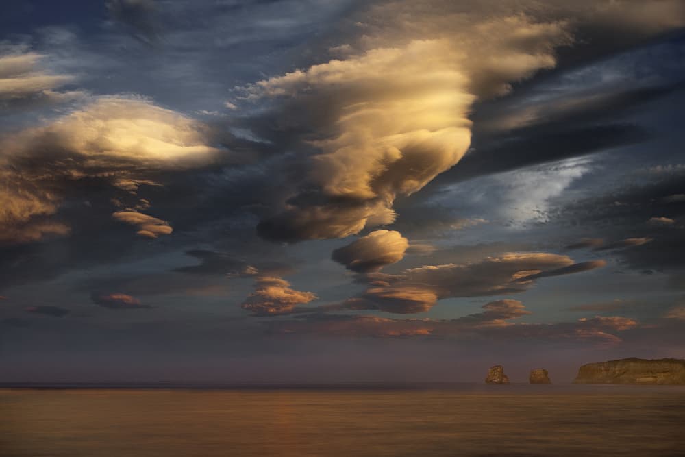 Coastal Twilight Cloudscape by Juan Antonio Palacios — canvas wall art