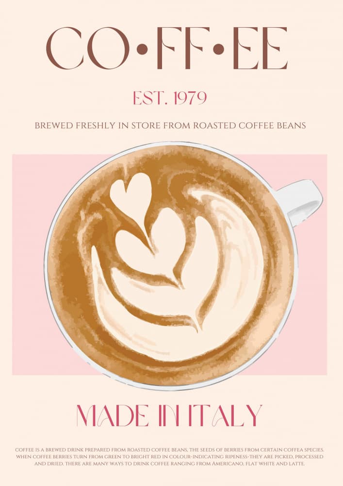 Italian Coffee Latte Art by Nazma Khokhar — canvas wall art