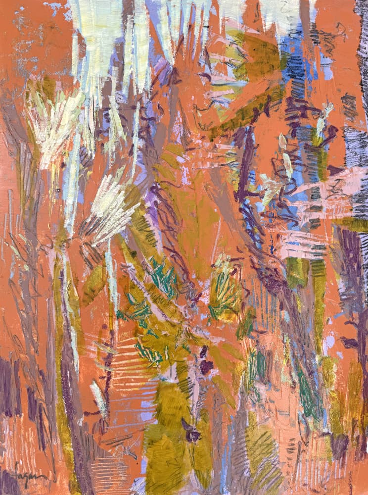 Abstract Sunlit Reeds by Dorothy Fagan — canvas wall art