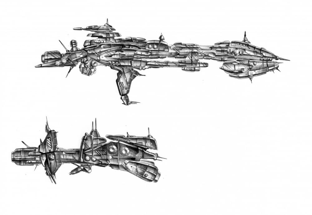 Futuristic Spaceship Designs by Kulik — canvas wall art