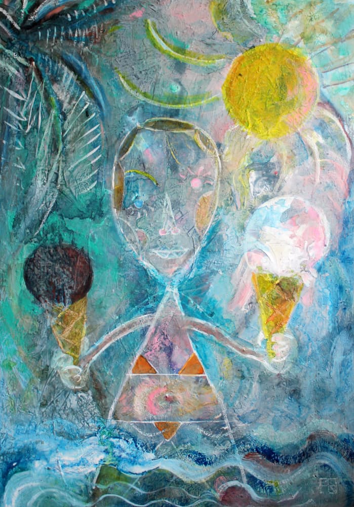Whimsical Ice Cream Dream by Marina Nelson — canvas wall art