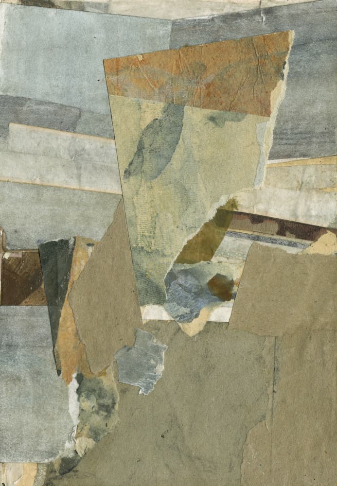 Abstract Earth Collage by Ute Rathmann — canvas wall art