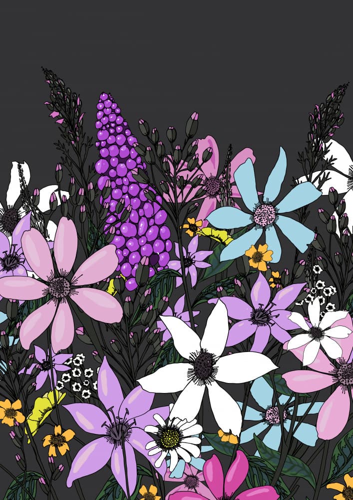 Colorful Wildflowers by Nicholas — canvas wall art