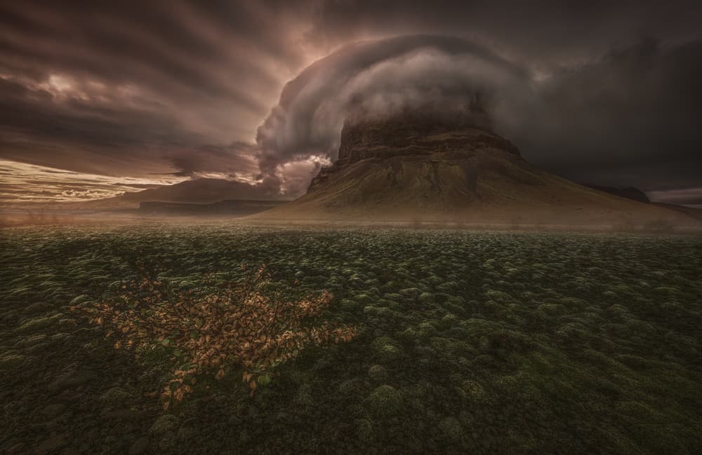 Epic Cloud Covered Mountain by Peter Svoboda MQEP — canvas wall art