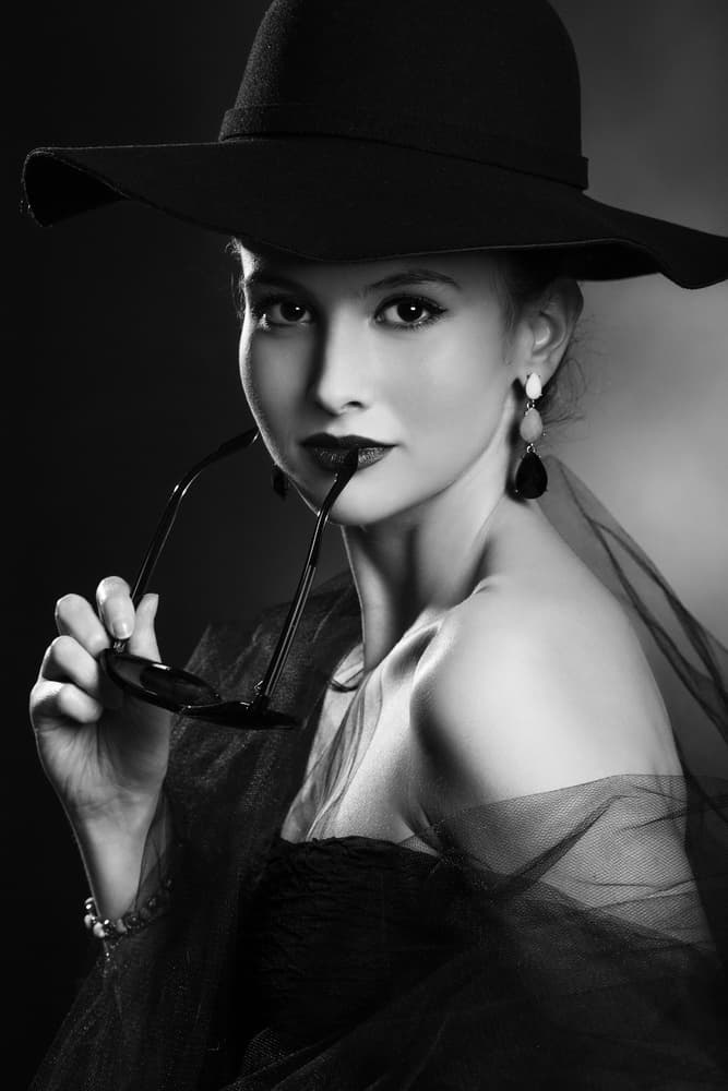 Mysterious Hat Portrait by Peppe Tambè — canvas wall art